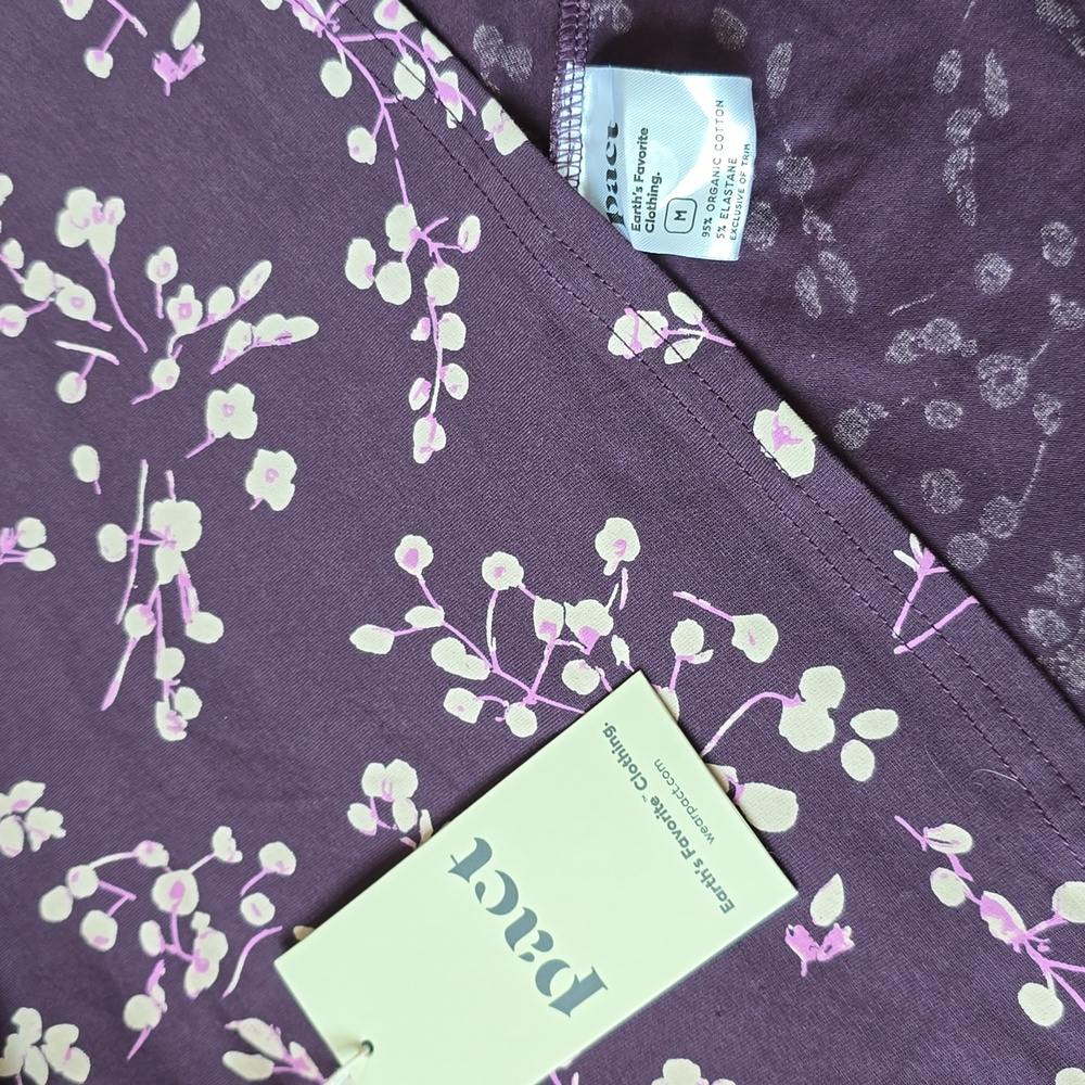 NWT Pact Organic Sustainable Cotton Fit & Flare Floral  Midi Dress Sz M - Picture 8 of 9